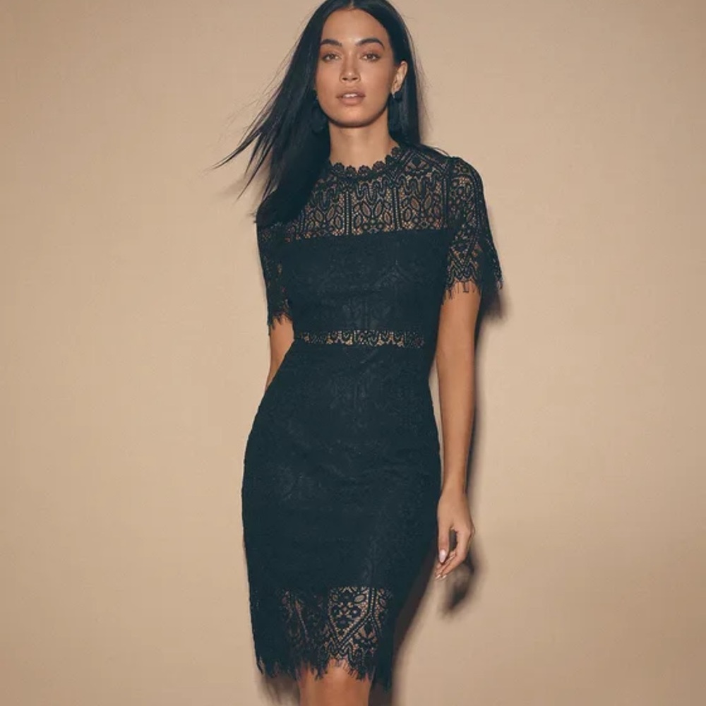 Lulus Black Lace Dress